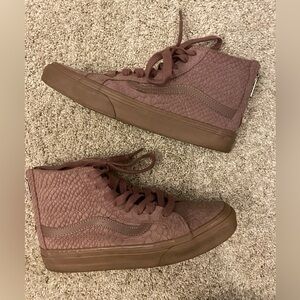 Vans Suede Snake Skin zip up hi-tops